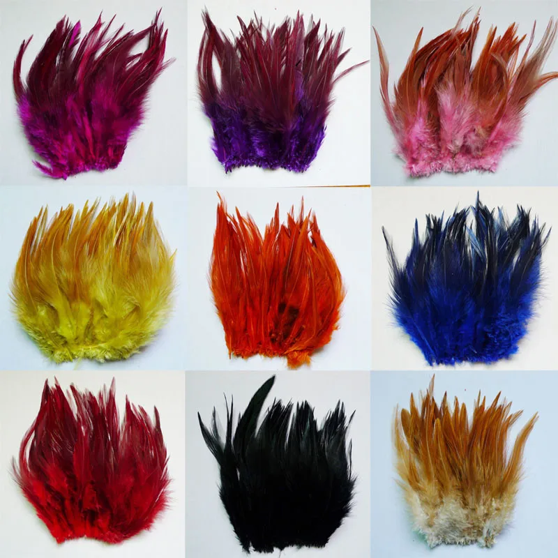 

50 root sell 10-15cm 4-6 inch rooster neck feather DIY Christmas day decorate feather
