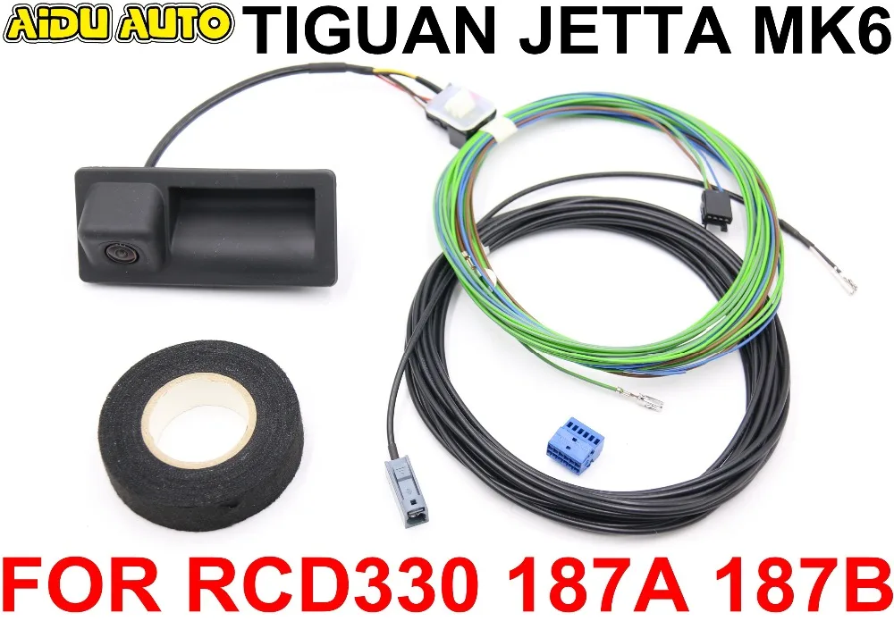 RCD330 RCD330 Plus 187A 187B MIB радиоприемник ручка багажника камера заднего вида низкая камера комплект для VW JETTA MK6 TIGUAN