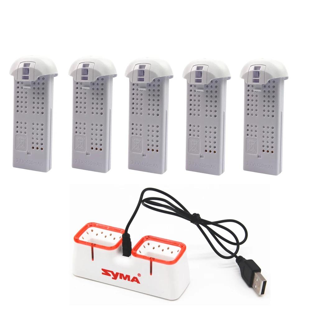 Syma X22/X22w Дрон батарея с зарядным устройством RC Квадрокоптер запасные части Аксессуары 3,7 в 400 мАч батарея - Цвет: 5White  with Charger