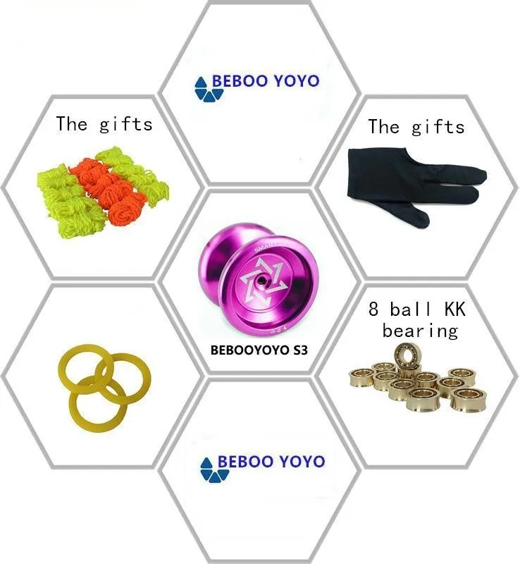 20 шт./лот, шарикоподшипник Beboo YOYO N12/N12S, улучшенная версия, сплав, алюминий, йо-йо, металл, профессиональная игрушка Auldey yo-yo