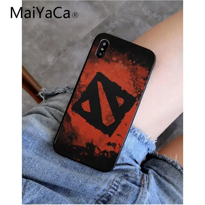 MaiYaCa Shadow Fiend Dota 2 Smart Cover черный мягкий чехол для телефона для iPhone 6S 6plus 7plus 8 8Plus X Xs MAX 5 5S XR