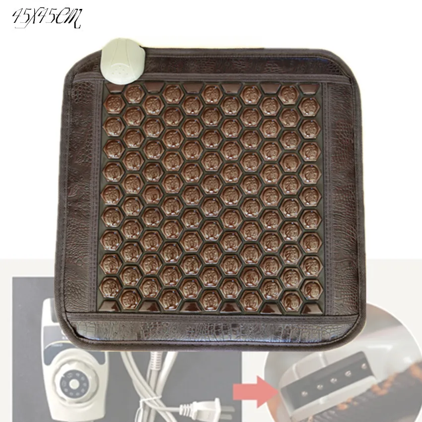 

2020 Hot sale in alibaba heating germanium stone mattress heating ocher stone seat cushion 45*45CM