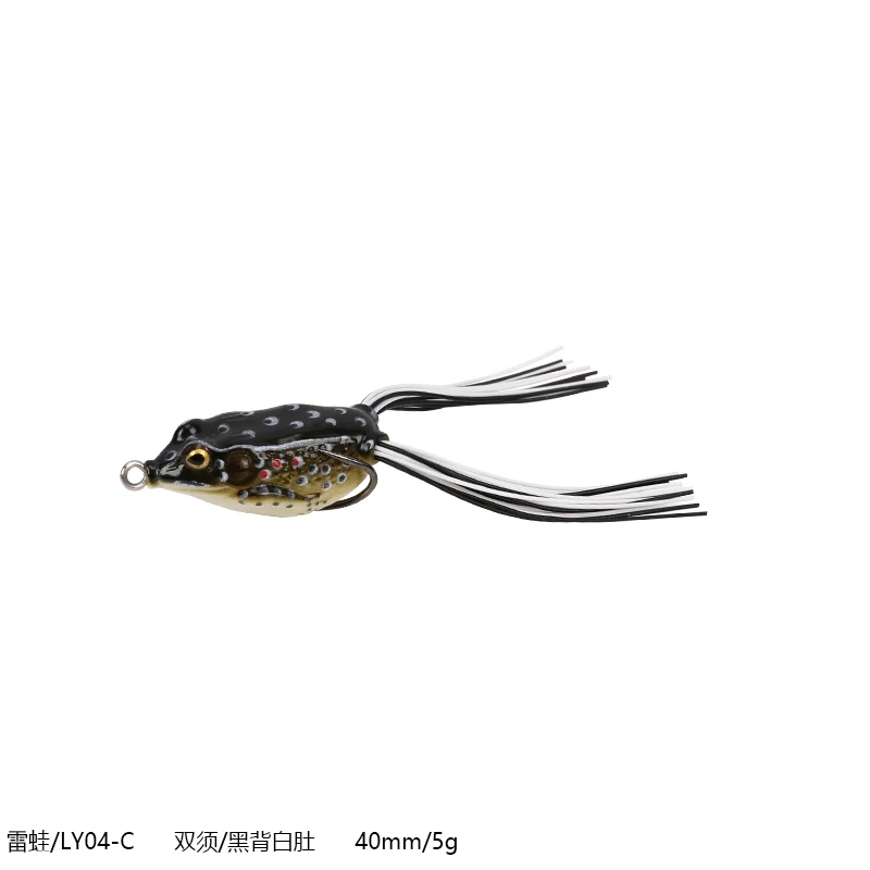 LY04-C TSURINOYA, приманка в виде лягушки, LY04, 40 мм, 5 г, плавающие двойные крючки, двойные хвосты, хвост, искусственная Мягкая приманка в виде лягушки, Snakehead - Цвет: LY04-C
