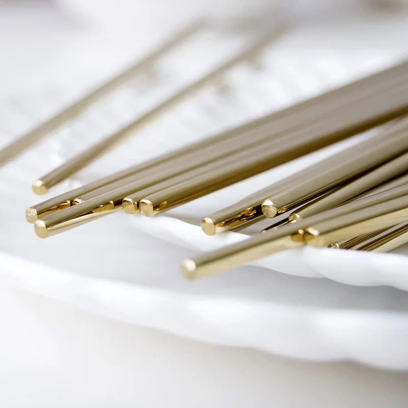 1 пара палочки для еды традиционная посуда нержавеющая сталь китайский простая