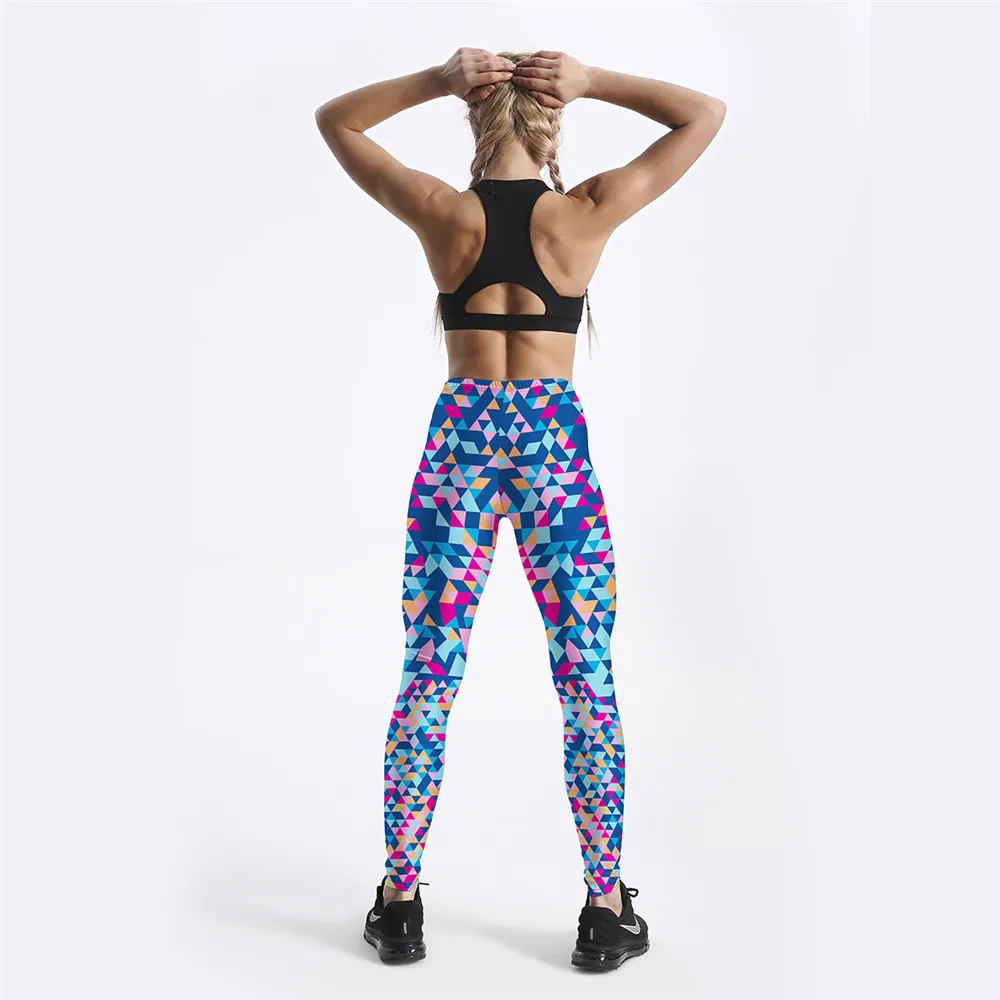 FCCEXIO новые женские леггинсы в стиле панк цветные с алмазным принтом обтягивающие