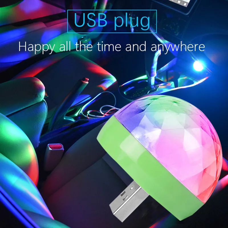 Flintzen Рождественская Светодиодная лампа для автомобиля USB цветная праздничная