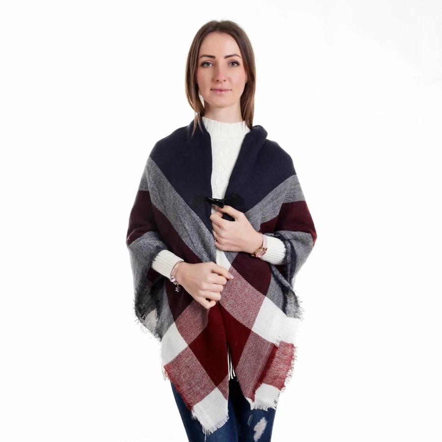 Роскошный бренд шарф пончо Новая мода женские зимние треугольные плащи и теплые