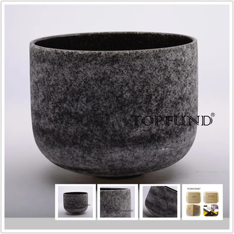 TOPFUND Obsidian Fusion D Note Сакральная чакра Матовый Кварцевый Поющий чаша 10&quot | Спорт и