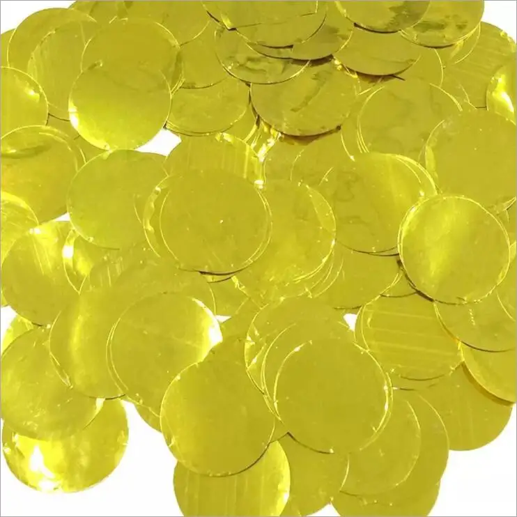 Gold 1/1.5/2.5cm 10g/lot PET throwing film Mini Confetti Dots Filled Balloons event party decorations wedding& engagement supplies - Цвет: Gold