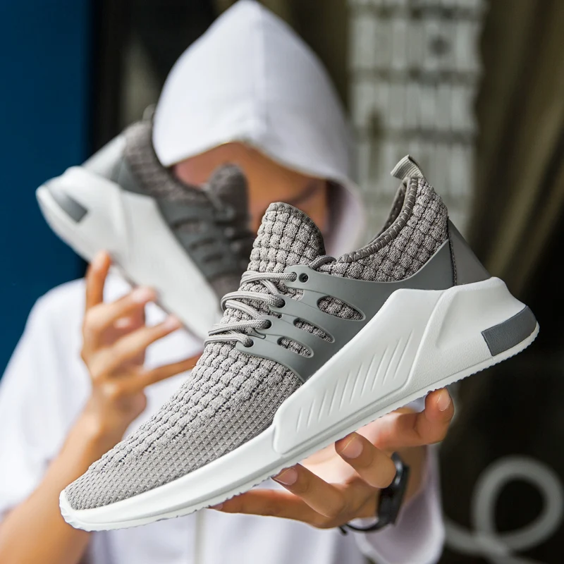 Men Shoes Sneakers Outdoor For Male Mesh Trainers lightweight Comfortable Breathable Casual | Обувь