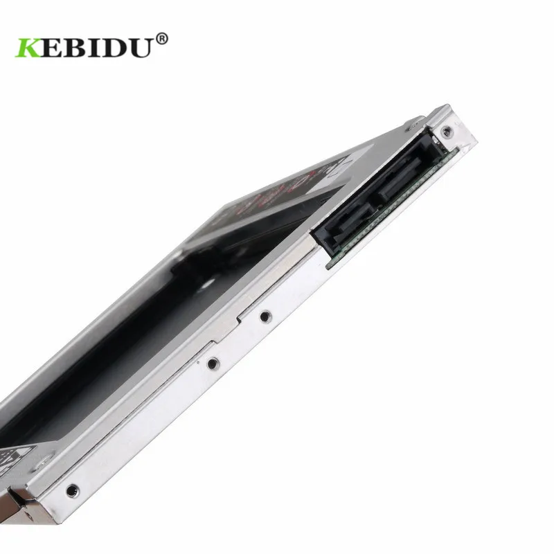 Kebidu Алюминиевый металлический 2 й HDD Caddy 12 7 мм SATA 3 0 коробка для жесткого диска 5