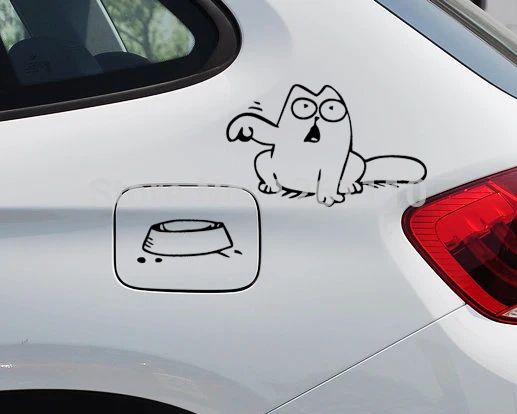 50 шт./лот Голодных саймона Cat Bowl JDM Наклейка Забавный Газового Топлива Крышка бака