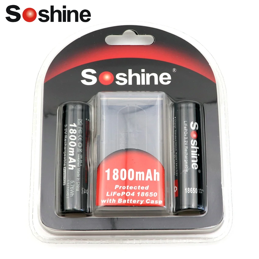 Аккумулятор Soshine 3 2 в 1800 мАч 18650 шт./лот|cell battery replacement|cell fitbattery trimmer |