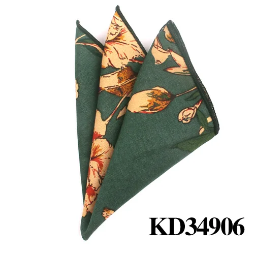 KD34906 Модное печатное карманное квадратное для мужчин и женщин Цветочное полотенце для сундуков носовые платки для джентльменов мужские костюмы платок карманное полотенце - Цвет: KD34906