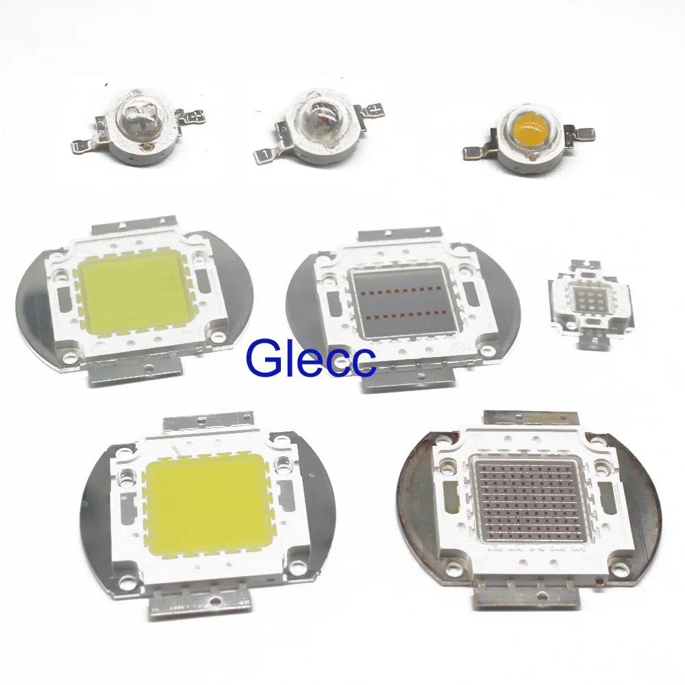 Светодиодный чип высокой мощности 1 Вт 3 5 10 20 30 50 100 COB SMD LED Bead White RGB UV Grow полный