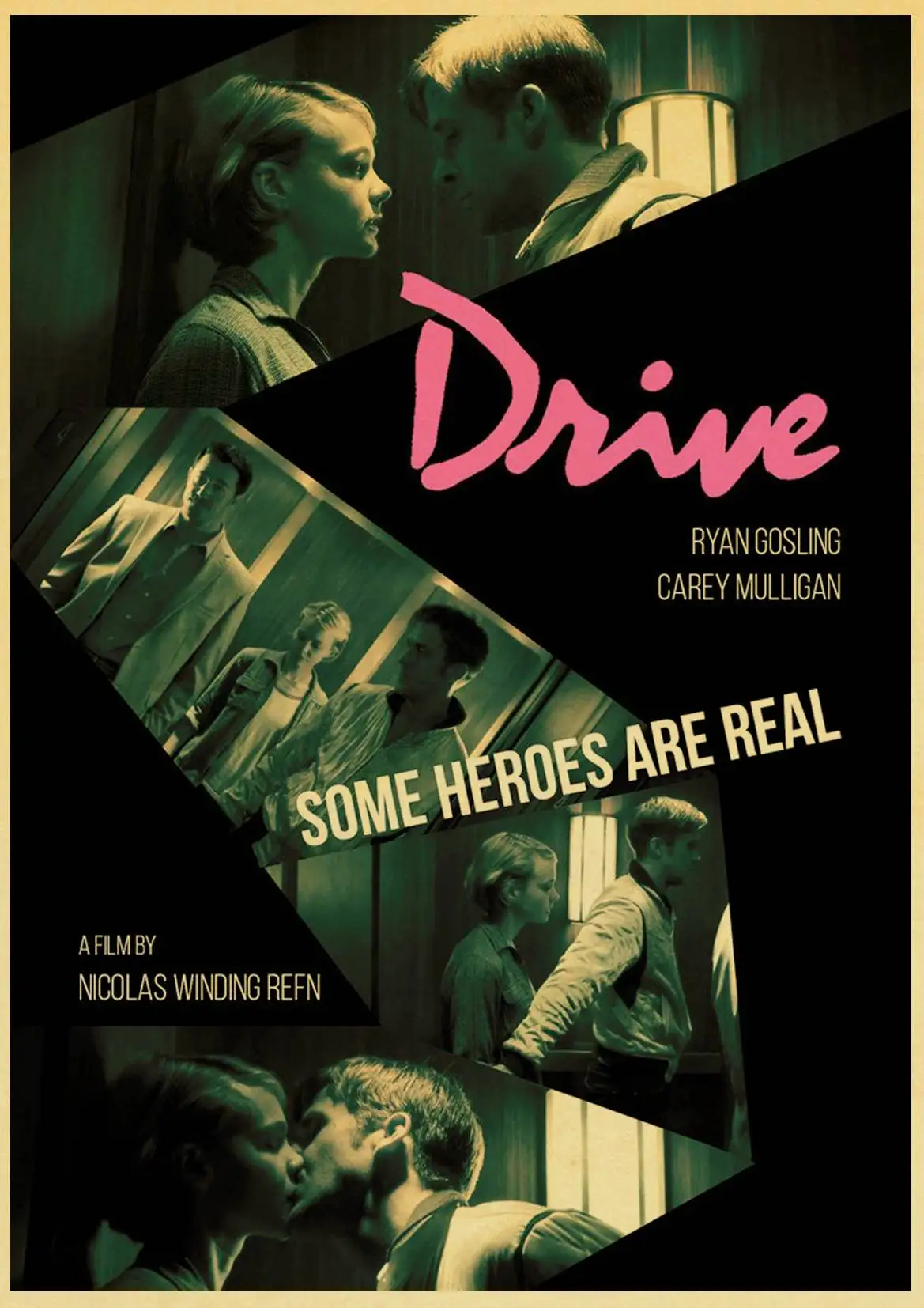 E101 Drive Ryan Gosling Carey Mulligan винтажный бумажный плакат настенная живопись украшение дома 42X30 см 30X21 см - Цвет: E101
