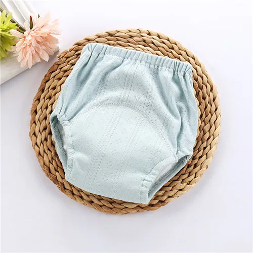 QD4803 Green 5 шт. в упаковке, Детские сетчатые обучающие Штаны детское хлопковое нижнее белье одежда для мальчиков и девочек, подгузники для новорожденного, дышащие тренировочные штаны QD48 - Цвет: QD4803 Green