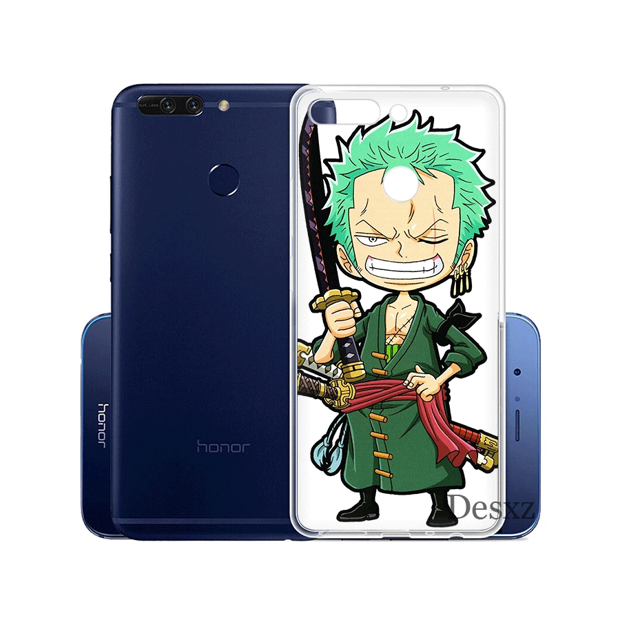 Чехол для телефона Huawei Honor 6A 7A 7X 8X 8 9 10 Pro Lite Y6 2018 цельный Roronoa Zoro Мягкий