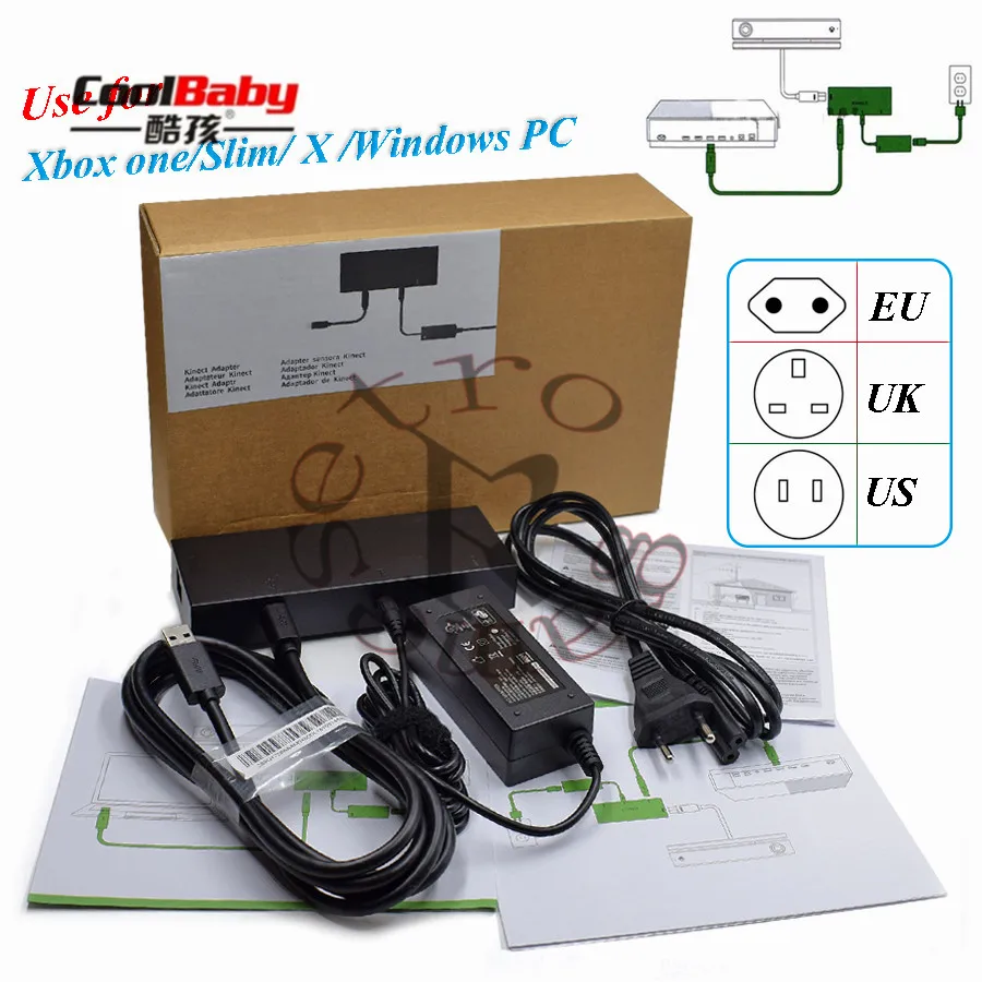 AC адаптер питания для Xbox one S / X Windows PC Kinect 2 0 сенсор XBOX ONE Slim/X с вилкой EU/US/UK |