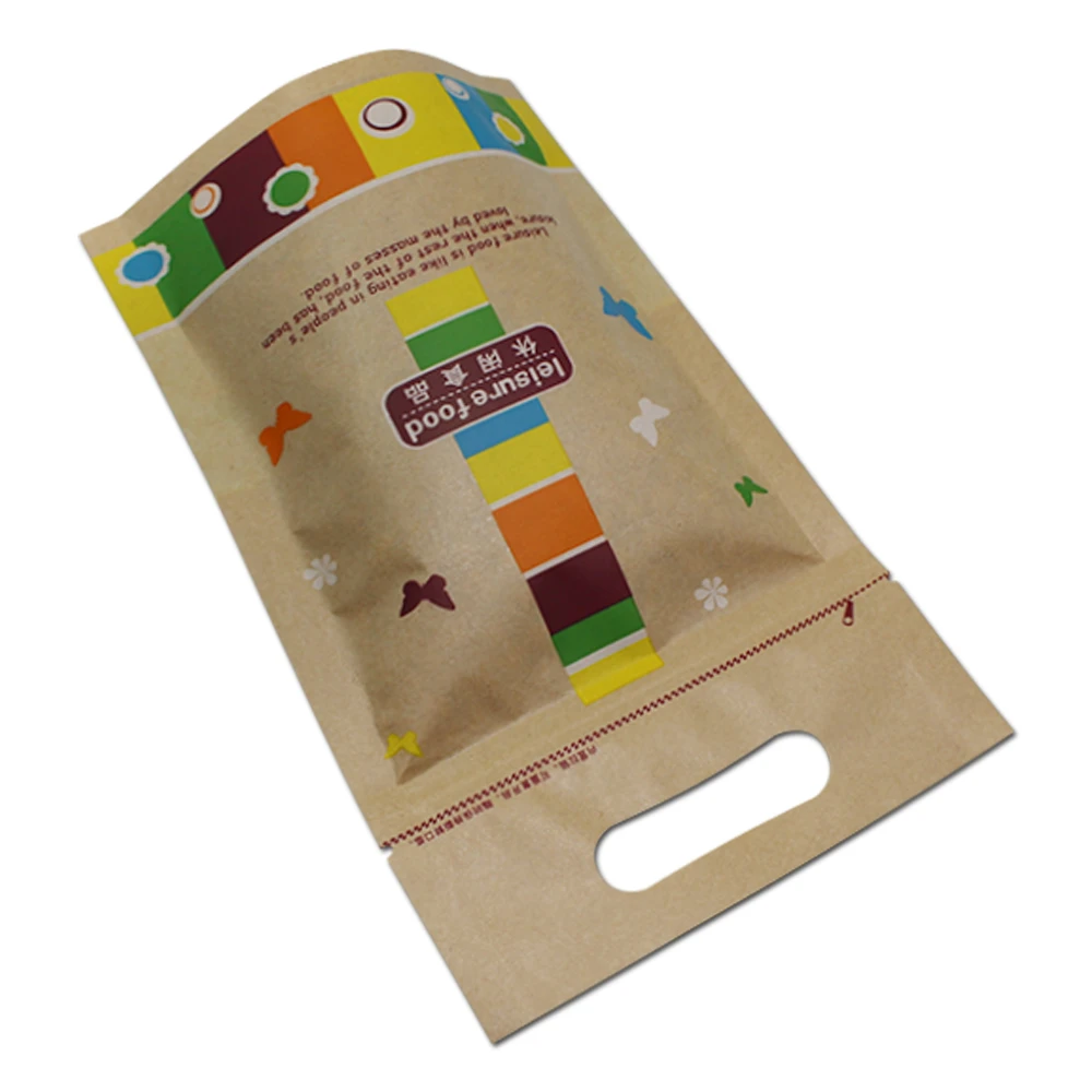 50 шт Doypack Kraft Бумага сумка Контейнер для пищевых продуктов сумка Кофе хранение чая сумка матовый прозрачный комплект для витрины сумка на молнии Портативный ручка