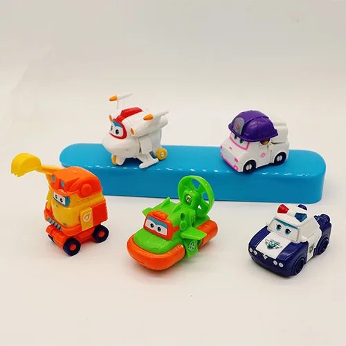 5 Pcs 5/8 шт. в наборе мини-самолет Аниме Супер Крылья модель игрушки Трансформация Робот фигурки суперкрылья игрушки для детей - Цвет: 5 Pcs
