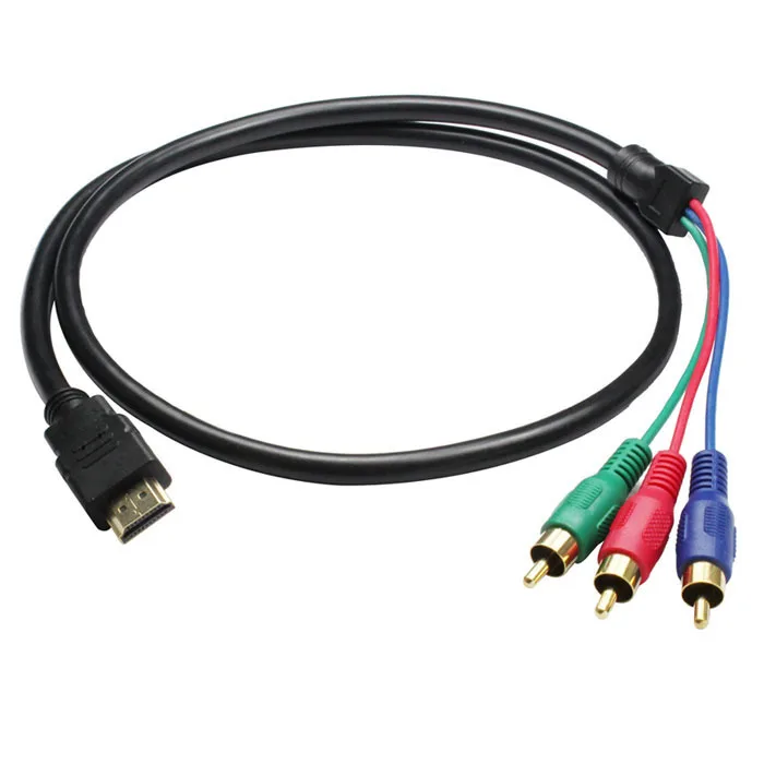 5 футов 1 м HDMI в 3 RCA видео AV ТВ композитный адаптер конвертер 3RCA RGB кабельный разъем