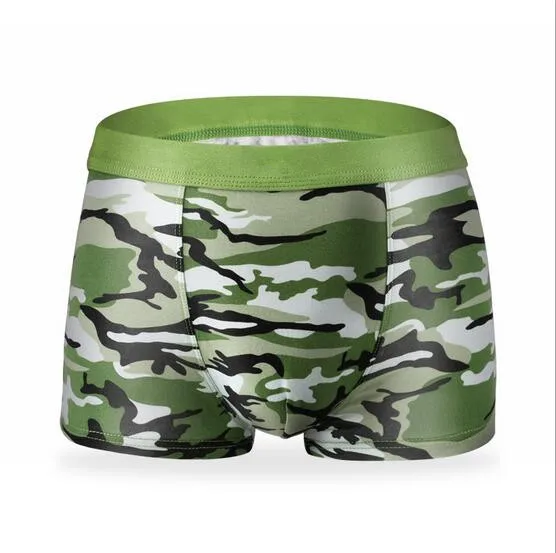 Light Green Мужское нижнее белье, летние трусы-боксеры, новинка, армейские, для мальчиков, военные, классические, камуфляжные, сексуальные, хлопковые, очень эластичные, размера плюс, шорты - Цвет: Light Green