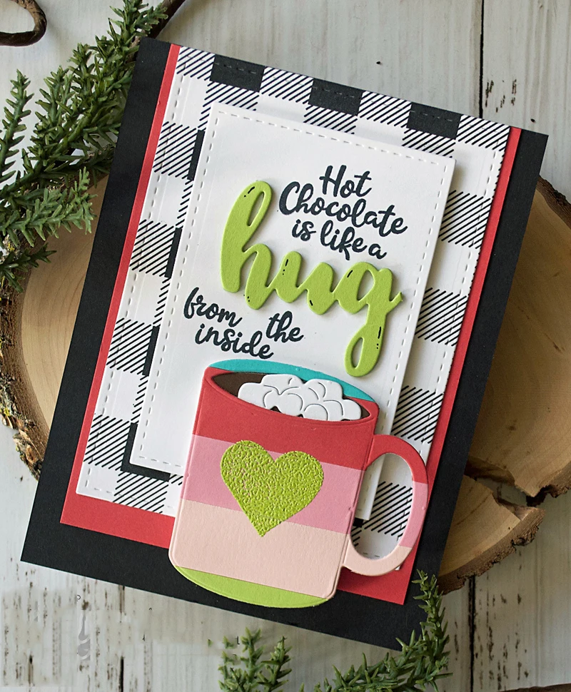 Кофейная чашка металлические штампы трафареты для сделай сам Скрапбукинг