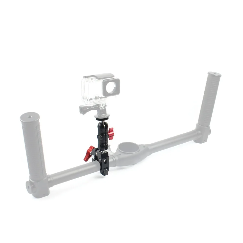 Алюминий DSLR камера Magic Arm двойной 1/" шаровая Головка крепление на руль Супер Зажим для горячий башмак монитор Штатив для Canon Nikon
