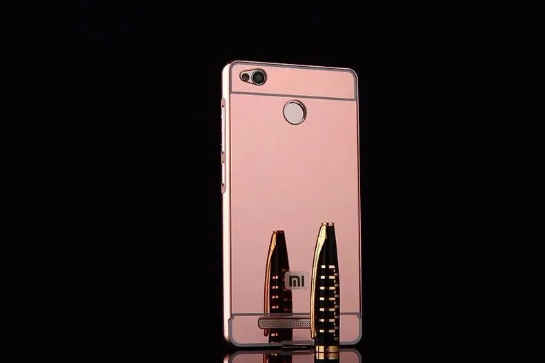 Для Xiaomi Redmi 3 Pro/3 s зеркальная задняя крышка чехол и алюминиевая металлическая рамка набор горячий телефон сумка чехол s Coque для Redmi3 Pro xiomi 3 s