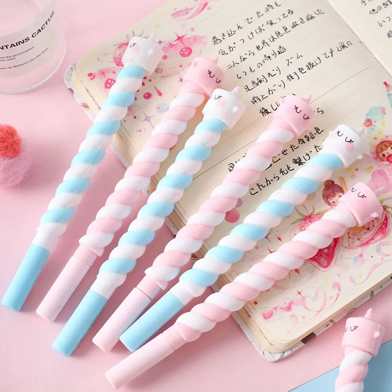 1 шт. милый торт флеш-накопитель в виде единорога Kawaii нейтральные ручки 0,5 мм креативные твист гелевые ручки для детей девочка подарок школьные офисные принадлежности канцелярские принадлежности