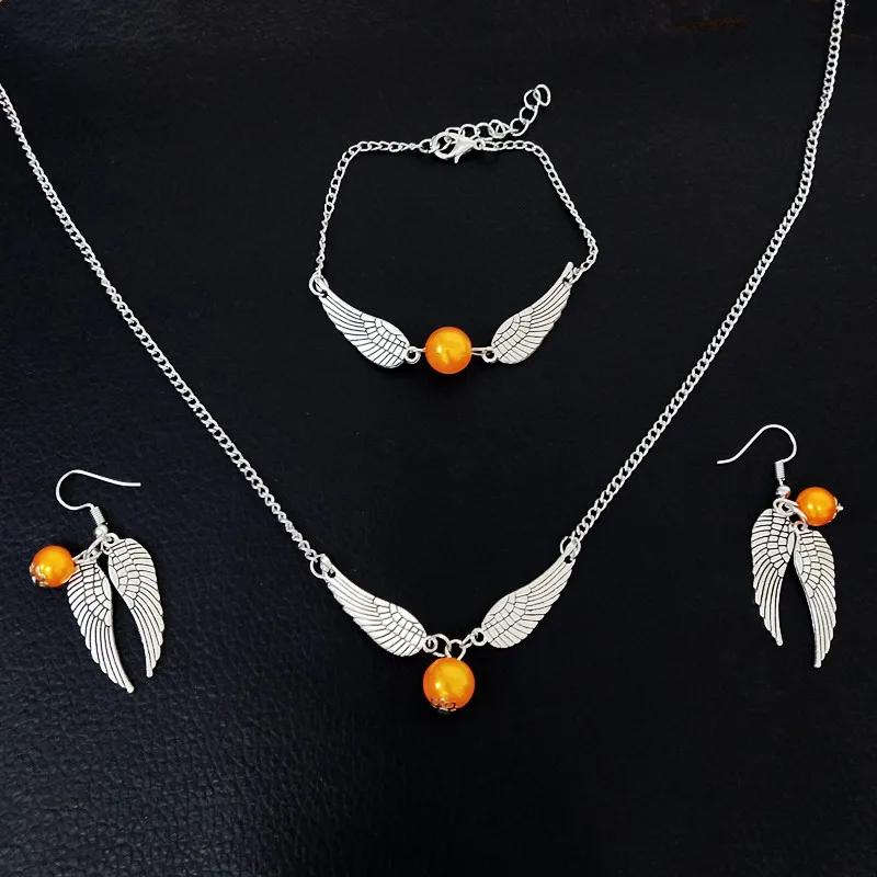 Винтажное ожерелье с подвеской HP комплект в виде крыла ангела снитч чокер из