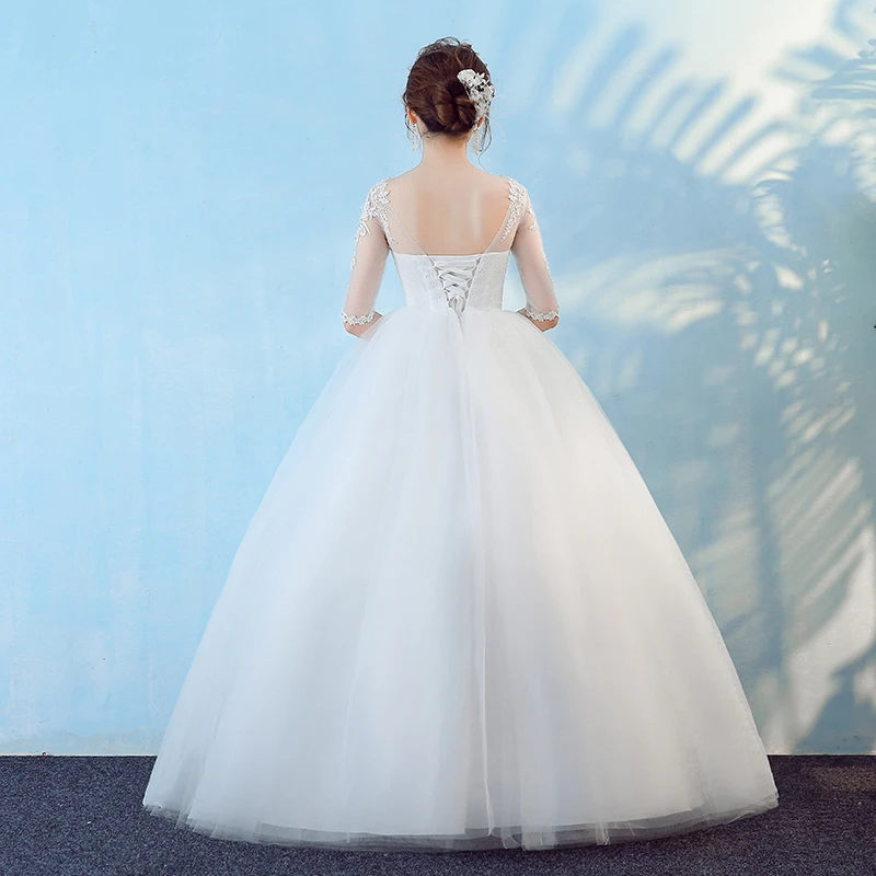 Элегантное удобное белое кружевное свадебное платье для беременных длинное