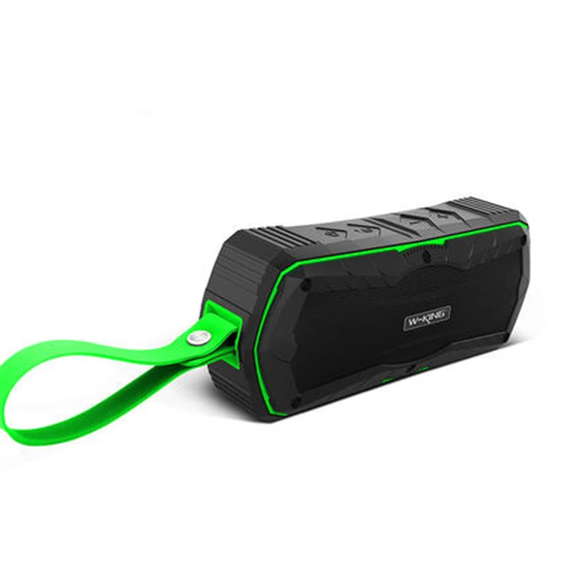 Green W-KING беспроводной динамик s bluetooth сабвуфер динамик для беспроводного зарядного устройства для мобильного телефона caixa de som portatil bluetooth аудио - Цвет: Green