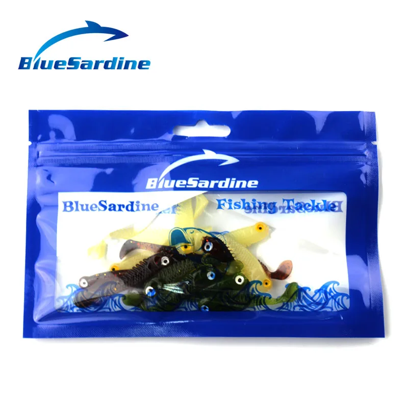 

BlueSardine 5CM 1.2G Soft Baits Fishing Lures 3 Colors Soft Lure