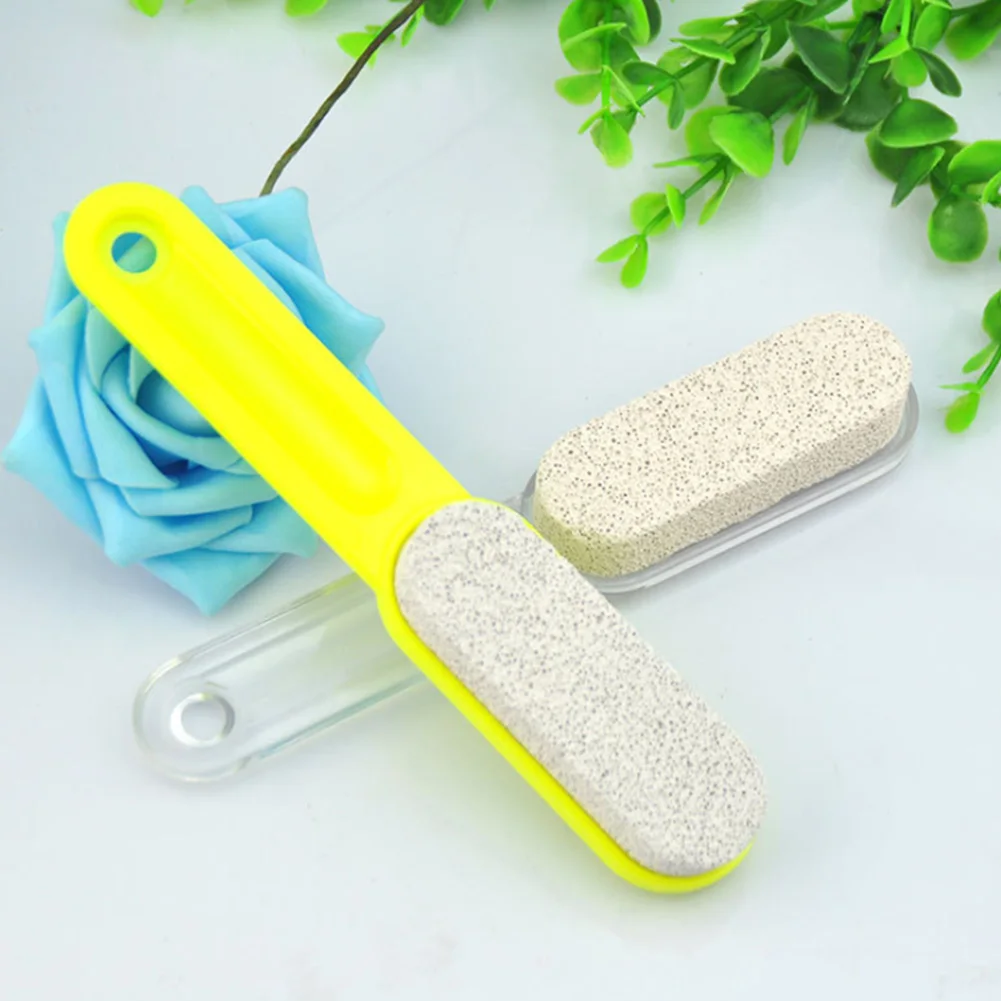 Durable Dead Skin Callus Remover Exfoliator Brush Scrub Home Pedicure Tool Grinder Foot Grinder Portable Pumice Stone Handle