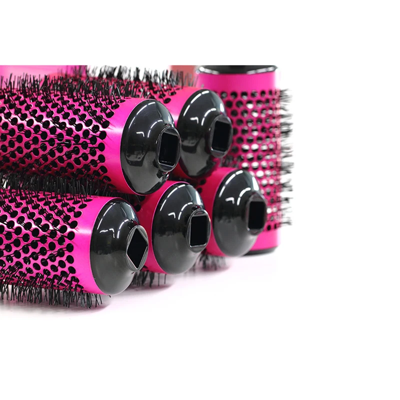 6 роликов керамические волосы Парикмахерская щетка алюминиевые круглая для