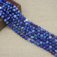 faceted round blue fire agates beads natural stone beads pick size 81012 mm beads for jewelry making bracelet necklace beads