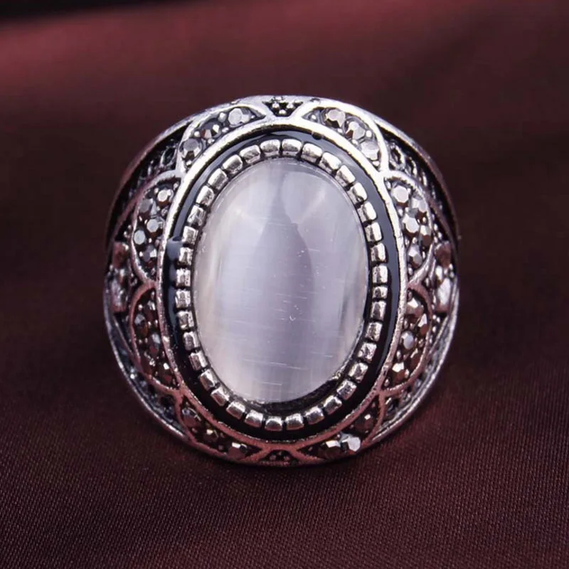 Новинка 2018 винтажные кольца с желтым золотом и опалом для женщин свадебные