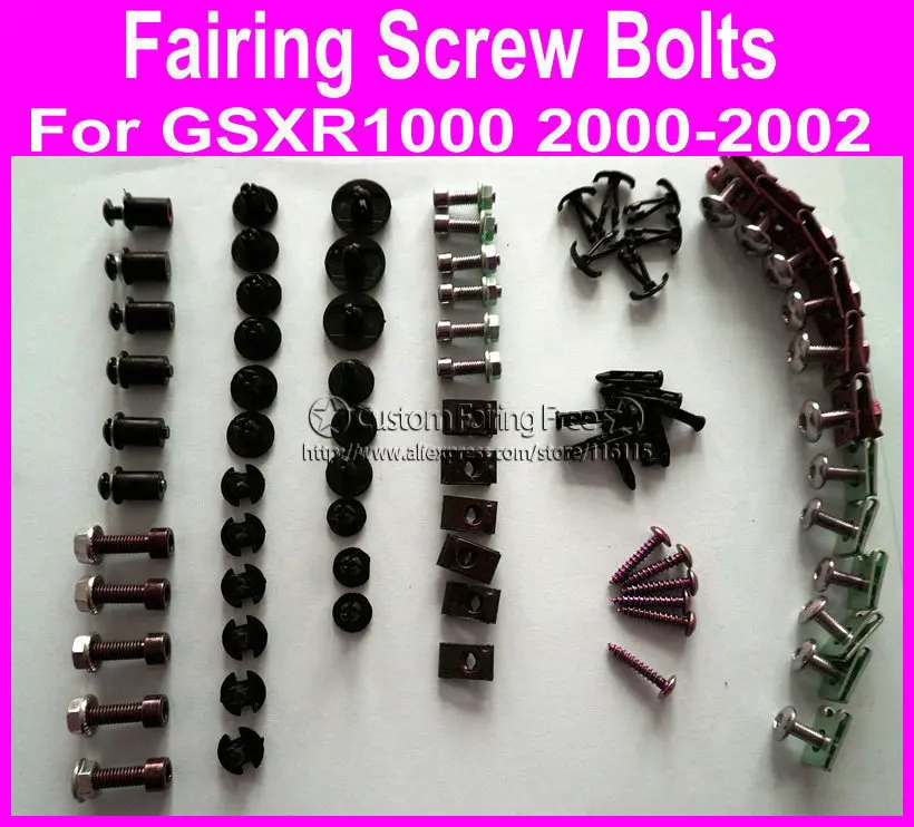 Запчасти для мотоцикла комплект болтов Suzuki GSXR 1000 2000 2001 2002 черный обтекатель dag