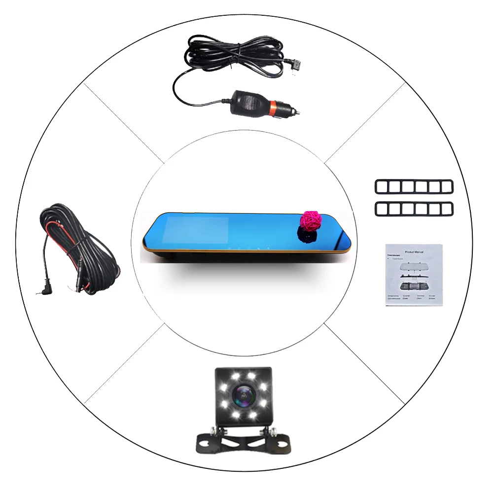 Новый Автомобильный видеорегистратор 1080P FHD DVR камера видео WDR 4 3 дюймов