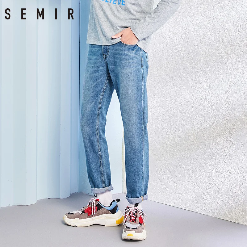 SEMIR джинсы мужские прямые брюки классические джинсовые эластичные модные