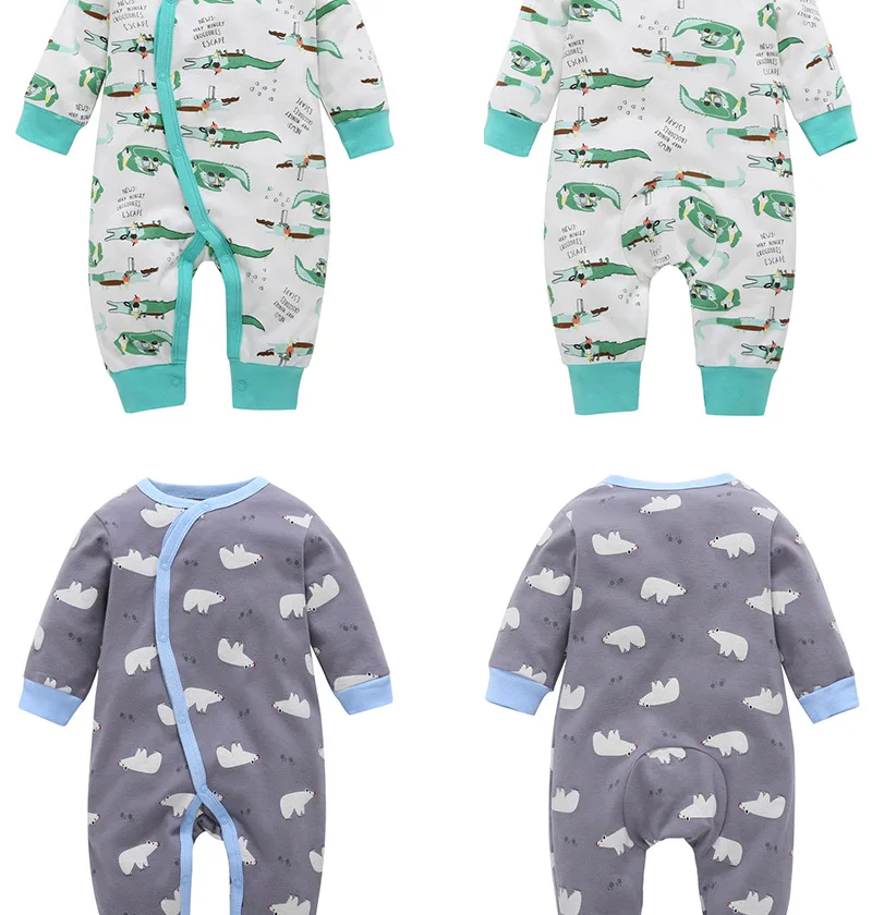 New Autumn Baby Rompers Animal print Jumpsuit Long sleeve Baby Boys Girls Infant Toddler Kids Babies Clothes 0-2 Years