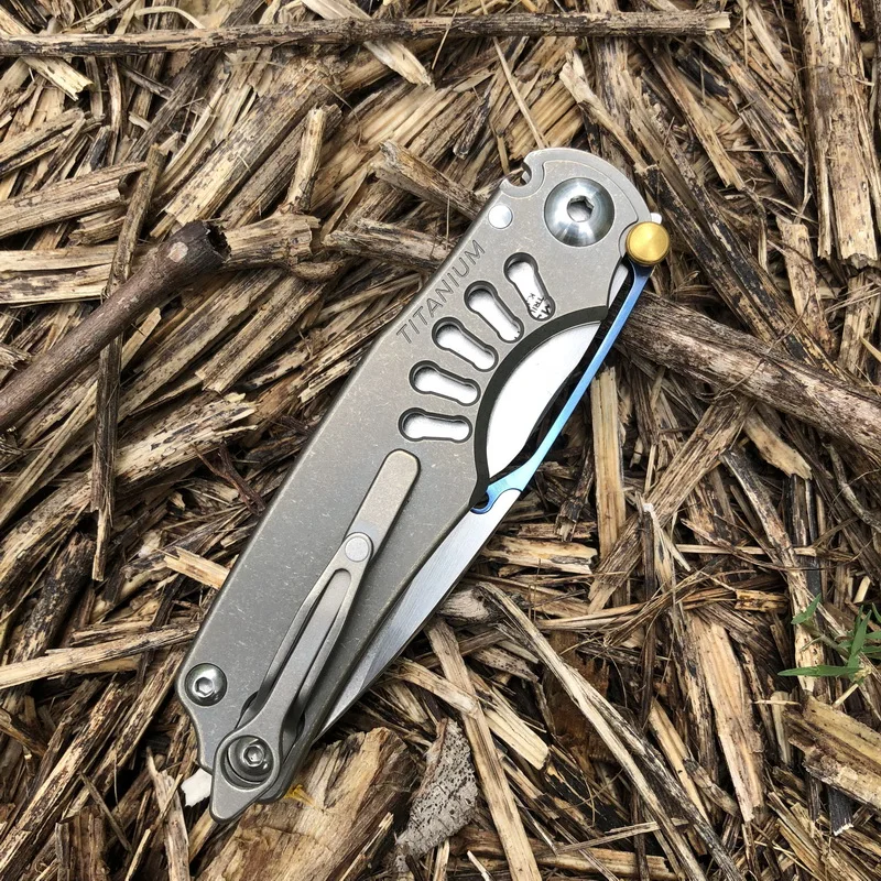 2018 VENOM Kevin John-TILock M390 лезвие с титановой ручкой складной нож для кемпинга и охоты