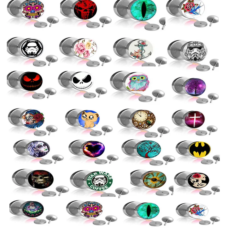 Серьги-пусеты с имитацией ушей 25 разных логотипов 50 шт. | Украшения и аксессуары