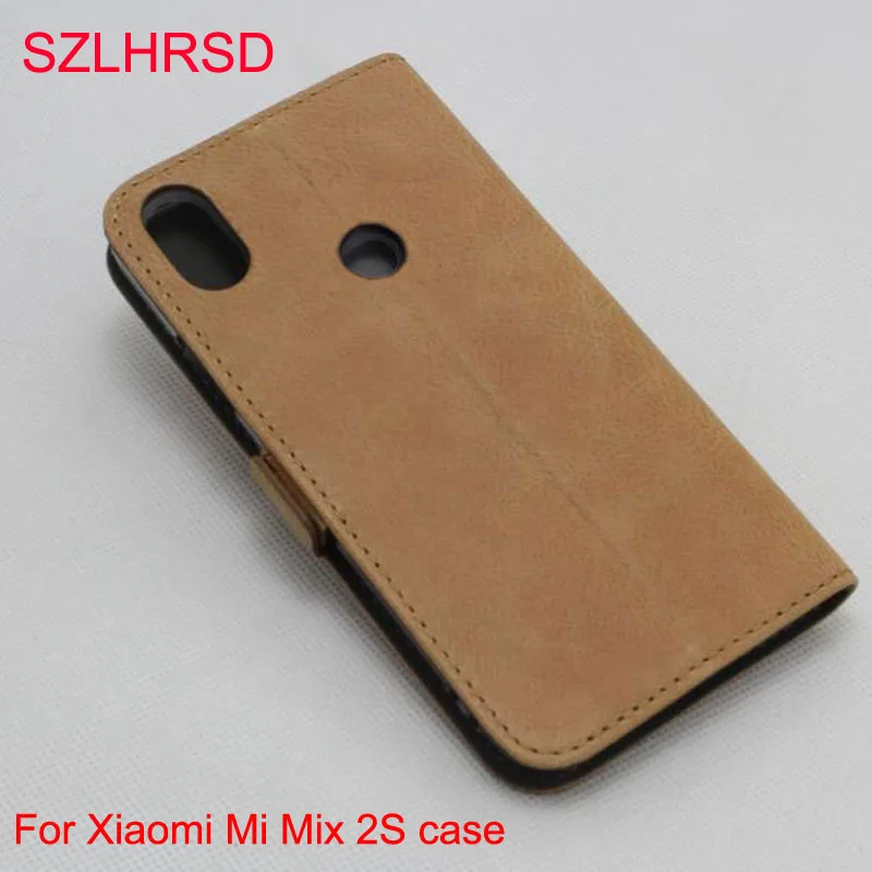 Чехол SZLHRSD для Xiaomi Mi Mix 2S чехол накладка из 100% натуральной кожи защита экрана|Сумки