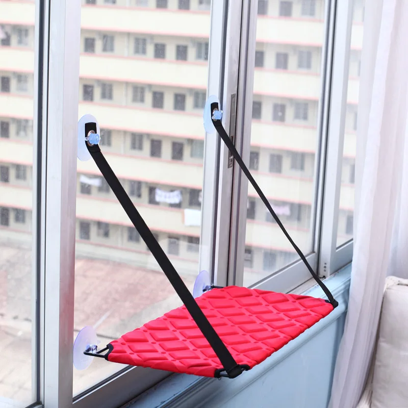 Red Single Layer 3 цвета двойной Слои электрическая кровать кота окно, кошка, лежак большой присоски кота окуня окна кошка кровать вмещает до 26 кг Товары для домашних животных - Цвет: Red Single Layer