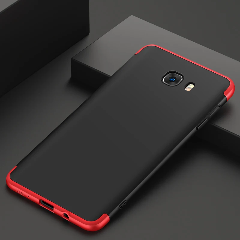 Чехол для Samsung Galaxy C9 Pro 3 в 1 комплексный жесткий защитный телефонный задний крышки C9Pro Coque on.