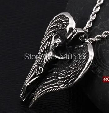 Ожерелье с подвеской в виде черепа ангела демона Regalrock|pendant necklace|skull pendantnecklace necklace |