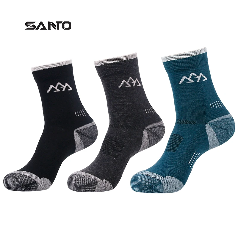 SANTO 2 пары S017 высокое качество мужские шерстяные толстые носки впитывающие влагу